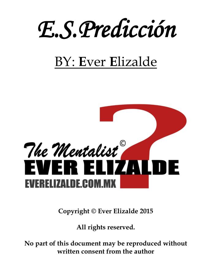 E E (Ever Elizalde) - E S Prediccion